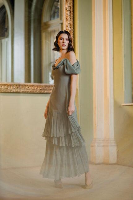 Kim rochie voal de matase